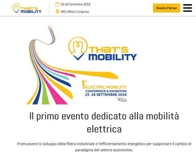 THAT'S MOBILITY-Il primo evento dedicato alla mobilita` elettrica